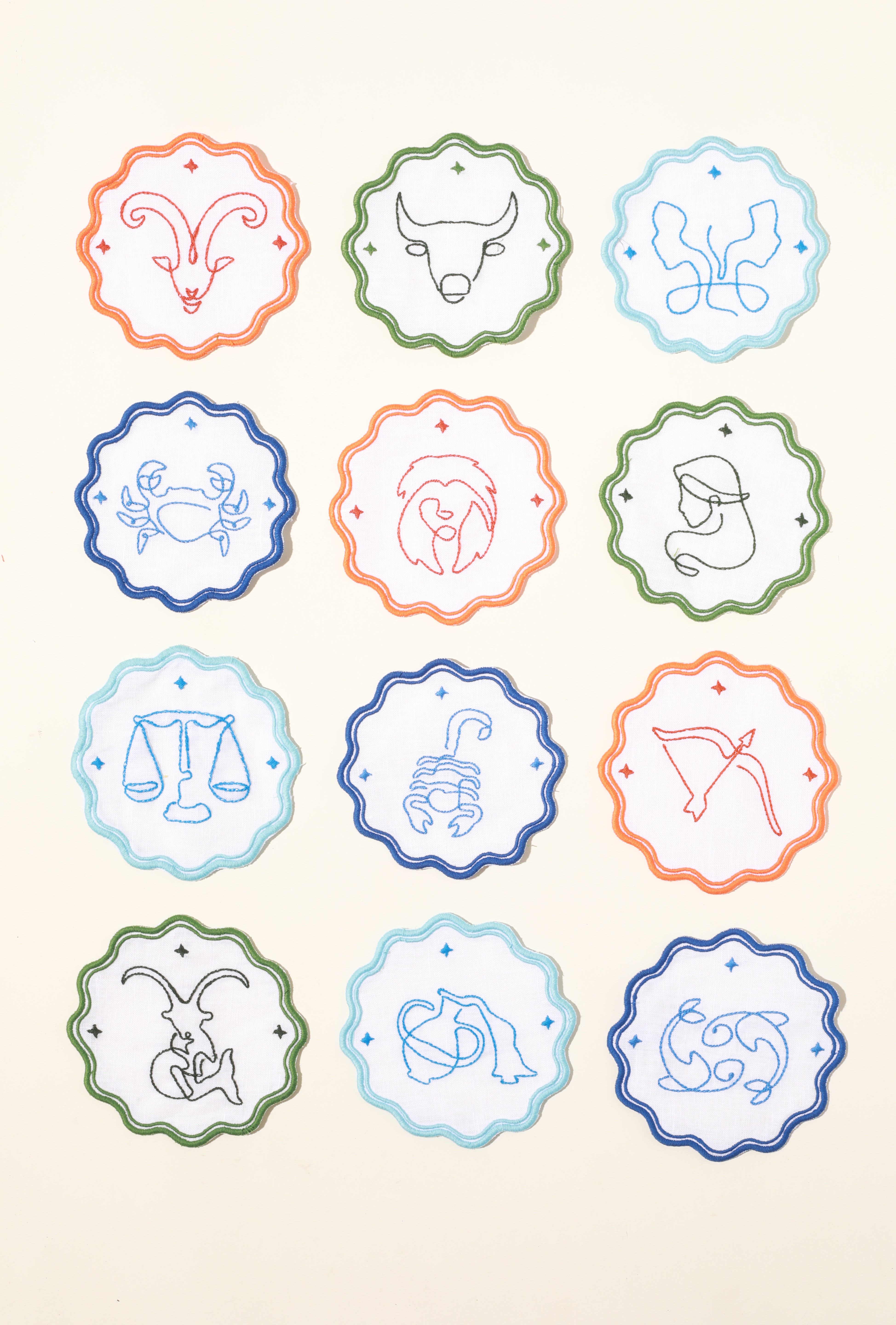 Complete Zodiac Cocktail Napkin Set