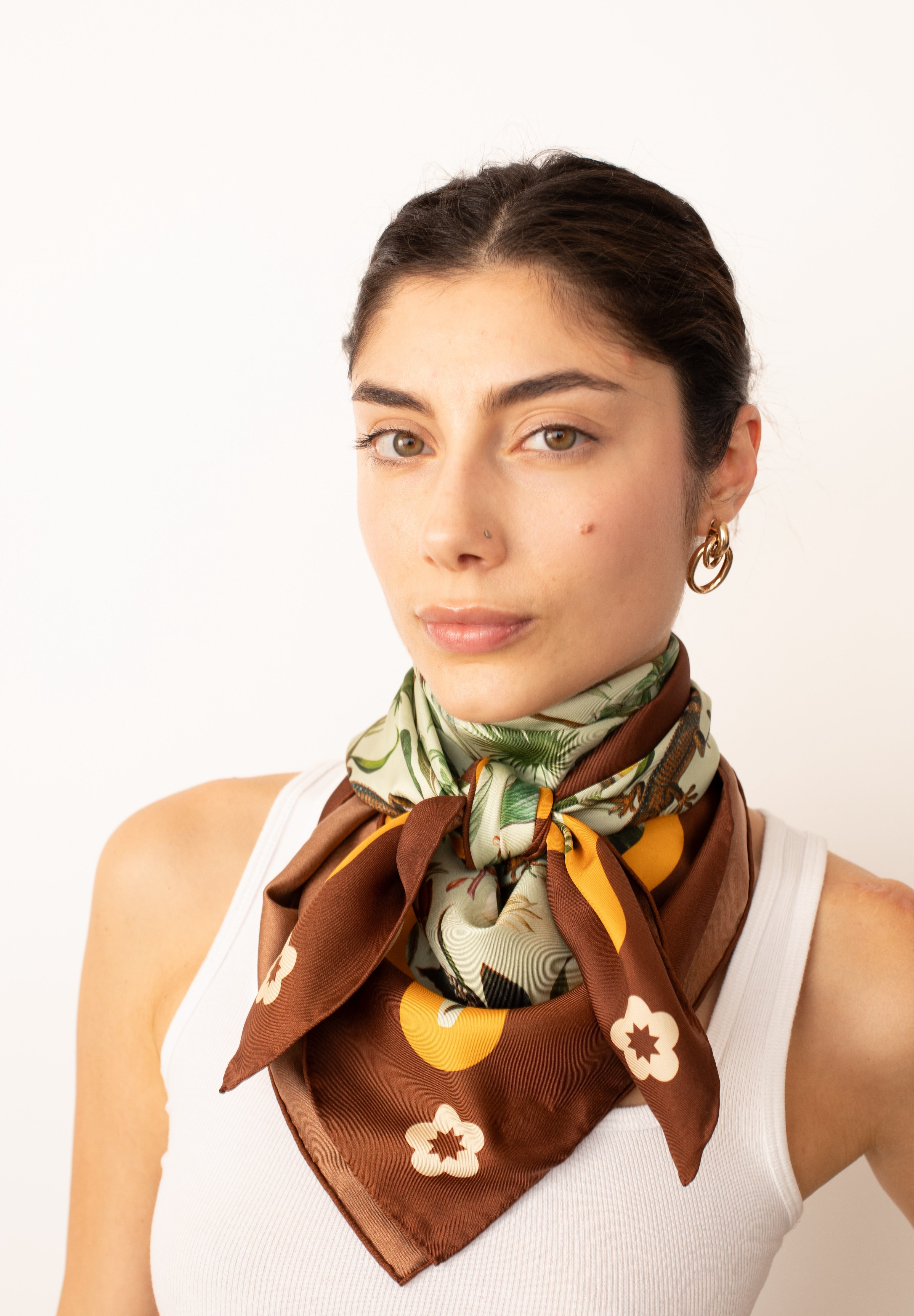 Espresso Silk Scarf